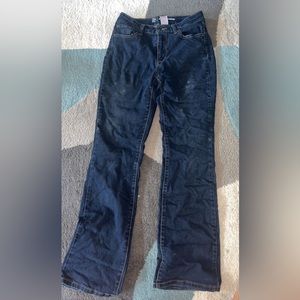 Blue bootcut jeans